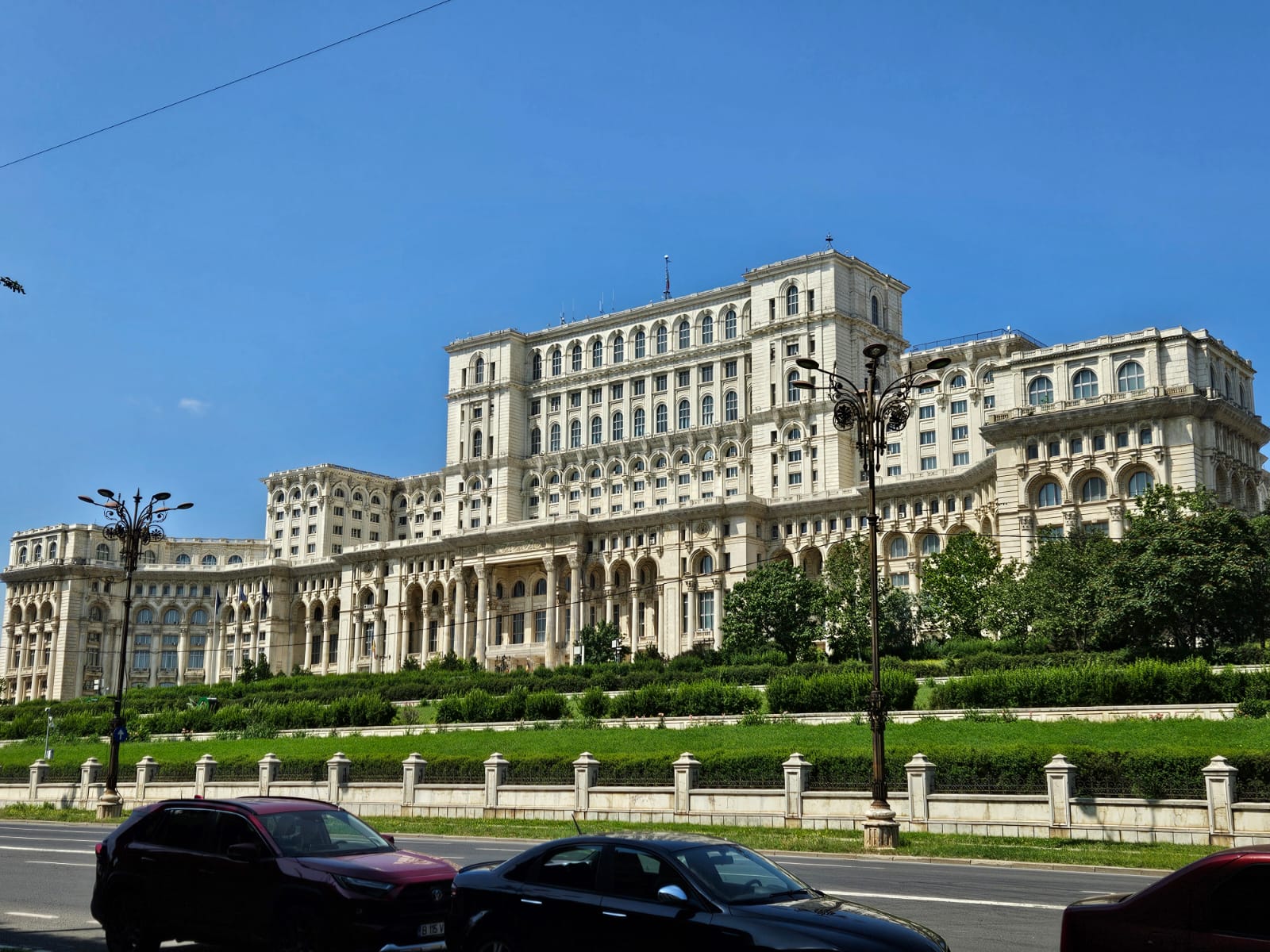 Palace of Parliament exterior in Bucharest, Romania