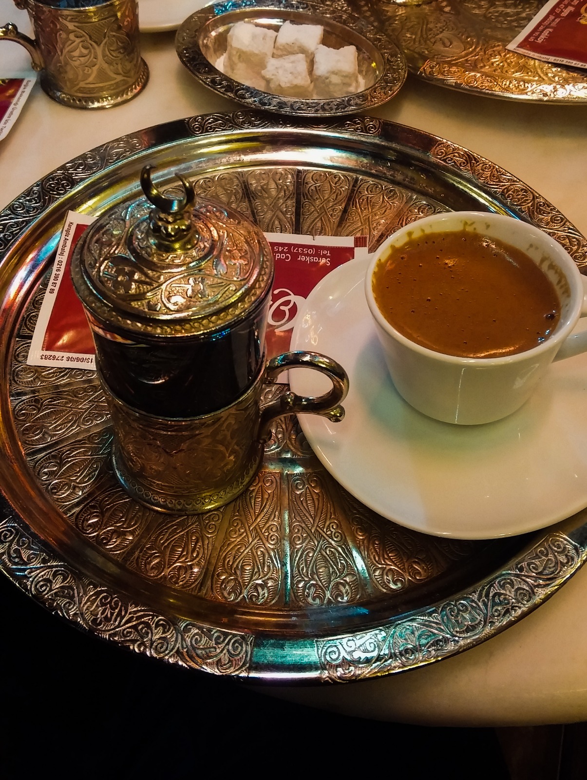 Traditional Turkish coffee in Istanbul, Turkey